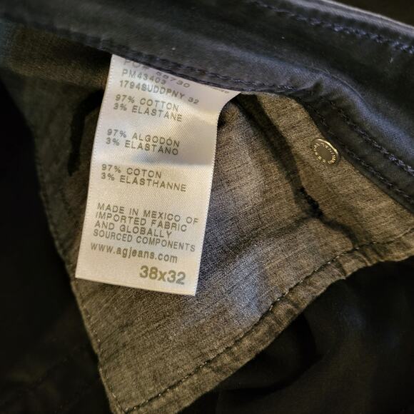 AG Adriano Goldschmied Everett Slim Straight Black 38x32 Jeans - Picture 9 of 16